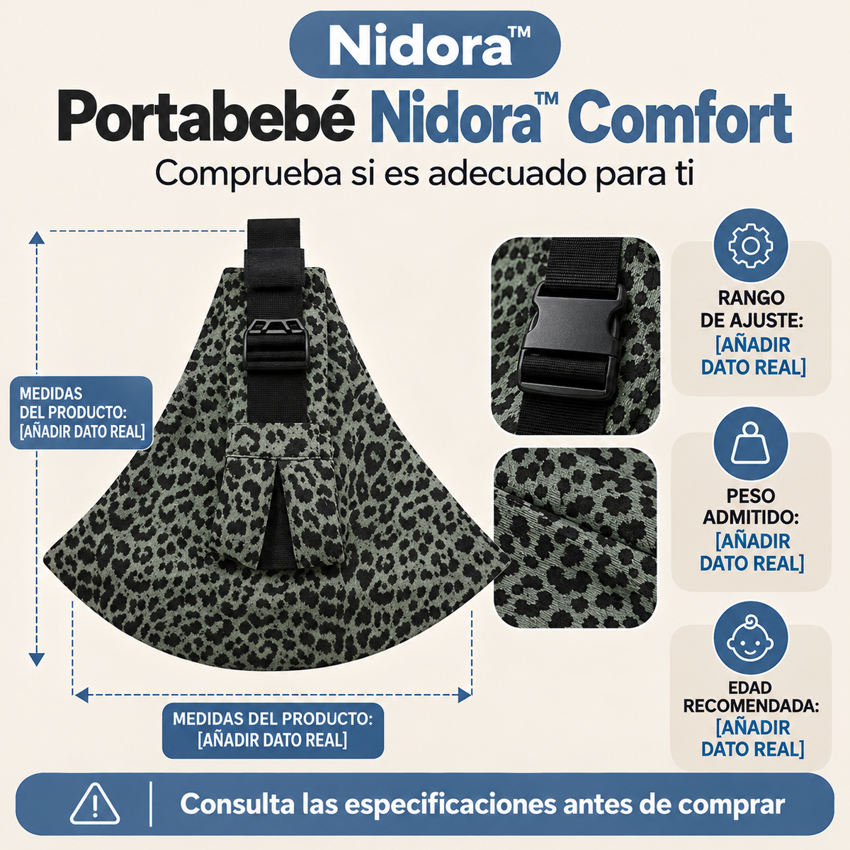 Portabebés Nidora™ Comfort